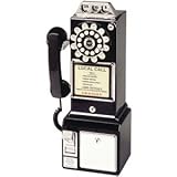 CROSLEY RADIO CR56-BK 1950S CLASSIC PAY PHONE (BLACK)