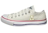 Converse Chuck Taylor All Star Lo Top Unbleached White Appalachian State University Logo Canvas