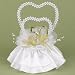 Hortense B. Hewitt 50th Anniversary Cake Top - White/ Gold ( 5.5