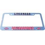 Arkansas Razorbacks License Plate Tag Frame - NCAA College Athletics Fan Shop Sports Team Merchandise