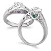 Sterling Silver Couples Name & Birthstone Cubic Zirconia CZ Promise Ring