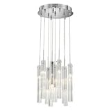 Possini Euro Rectangular Clear Glass Tube Chandelier