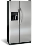 Frigidaire FRS3HF6JSB 22.6 cu. ft. Side-by-Side Refrigerator with 3 Glass Shelves, 1 Humidity Control and External 4 Button Ice/Water Dispenser: Stainless Steel