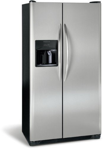 Frigidaire FRS3HF6JSB 22.6 cu. ft. Side-by-Side Refrigerator with 3 Glass Shelves, 1 Humidity Control and External 4 Button Ice/Water Dispenser: Stainless Steel