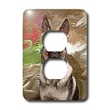 Dogs German Shepherd - German Shepherd - Light Switch Covers - 2 plug outlet cover