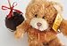 Taffy Apple Bear with Dark Dipped Caramel Apple