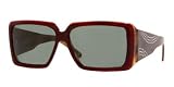 Versace - VERSACE 4142BN 141/71 BORDEAUX PLASTIC GRAY GREEN LENS SWAROSKI CRYSTAL SUNGLASSES