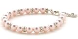 Infants Pink Pearl & Crystal Bracelet