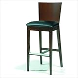 Barstool 82 Uptown Barstool in Walnut and Black [Set of 2]