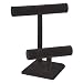 KCF 49129 Jewelry T-Bar Display for Necklace and Bracelets, 2-Tier, Black Velvet, 11 Inches High
