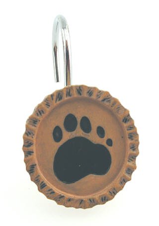 Black Bear Bears Paw Curtain Hooks