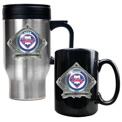 Buy Philadelphia Phillies 2008 World Series Champions Travel and Coffee Mug Set by Great American Product