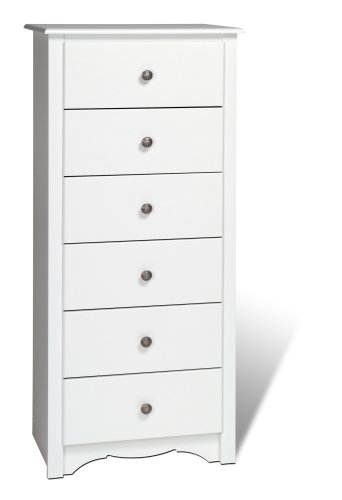 Prepac Monterey White 6-Drawer Lingerie Chest