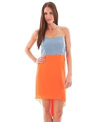 Polyester High-Low-Hem Sweetheart  Dress