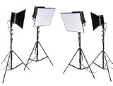 Studio Light ALZO 600 Cool Lite - 4-Light Kit - A very bright variable intensity continuous light kit for video, portrait and product photography