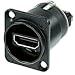 Neutrik NAHDMI-W-B HDMI 1.3 Feedthrough Adaptor (IP65 Rated/ Black D-Shape)-by-Neutrik