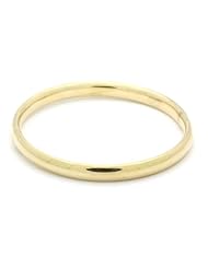 14K Yellow Gold 5mm Plain 1.75 Diameter Adjustable Bangle Bracelets