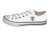 Game Day Soles Lo Top Optical White Texas A&M University Logo Canvas