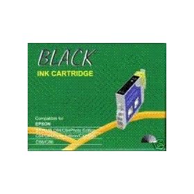 DEUX cartouches d'encre compatibles NOIRES pour EPSON Stylus D78 D92 D120 DX4000 DX4050 DX4400 DX4450 DX5000 DX5050 DX6000 DX6050 DX7000F DX7400 DX7450 DX8400 DX8450 DX9400F S20 SX100 SX105 SX200 SX205 SX400 SX405 SX600FW Office B40W BX300F BX600FW Compatibles TO711 TO891 Black NOUVELLE PUCE