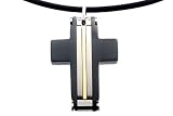 Geneva Steel, Titanium & 18K Gold Cross Pendant