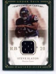 2008 Upper Deck / UD Masterpieces Captured on Canvas Jerseys #CC58 Steve Slaton - Houston Texans (Piece of Authentic Game Worn Jersey)(Football Cards)