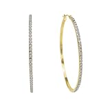 Diamond Fascination 14K Gold Diamond Accent Large Hoop Earrings