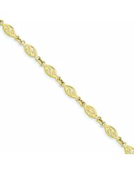 Genuine 14K Yellow Gold Polished Filigree Bracelet 7 Inches 2 Grams Of Gold 100% Satisfaction Guaranteed.