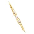 14K Yellow Gold Akoya Cultured Pearl Brooch