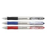 Pilot EasyTouch Retractable Clear Barrel/Black Ink Fine Point Ballpoint Pen 12 Pack (32210)