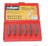 6 Piece kit for removing damaged screw and bolt drill bit kit