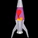 Lava Lamp Starship 2 TM - Yellow Wax Purple Liquid Silver Base and Cap