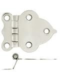 Pair of Hoosier Offset Cabinet Hinges in Polished Nickel.