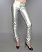 Tripp NYC The Crinkle Vinyl Jean in Silver,Denim for Women