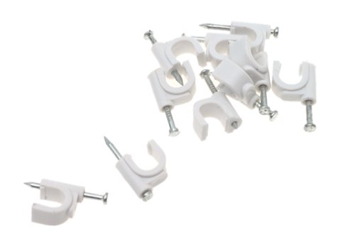 Leviton C5811 Coax Cable Clips, 10-Pack