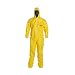 DuPont QC122S Tychem QC Disposable Coverall with Hood and Socks, Elastic Cuff