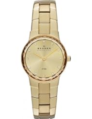 Skagen Klassik Womens Two-Hand Stainless Steel Watch Gold-Tone Skw2073