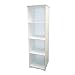 5-Shelf Tall Bookcase - White/ Pink