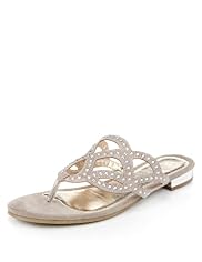 Diamanté Cut-Out Flip-Flops