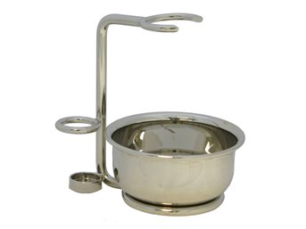 RoyalShave Nickel Stand for and Bowl