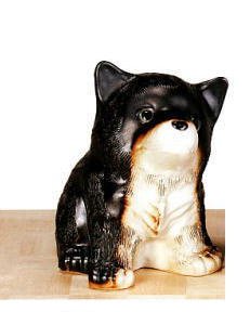 信楽焼　犬　（黒）　6号