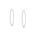 Thin Simple Minimalist Round Shaped Endless Continuous Tube Hoop Earrings For Women Teens .925 Sterling Silver 1 Inch Diameter