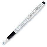 Cross Century II Lustrous Chrome Fountain Pen with Stainless Steel Nib - Medium