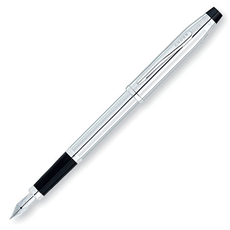 Cross Century II Lustrous Chrome Fountain Pen with Stainless Steel Nib - Medium