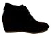 TOMS Women's Suede Wedge Desrhi Black 10002815