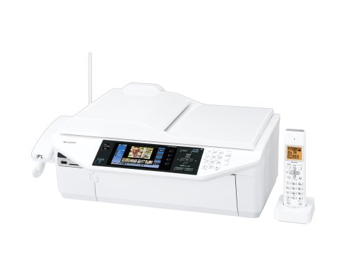 SHARP 見楽るプリント ファクシミリ複合機 ホワイト UX-MF60CL (1台8役, ADF搭載, 子機1台, 4.3型ASVカラー液晶)
