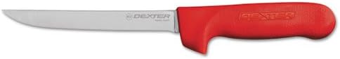 DRI01563R Cook's Boning Knife, 6 Inches, Narrow, High-Carbon Steel with Red Handle, 1/Each