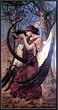 Art Poster Metal Framed Print - Titania's Awakening - Artist: Charles Sims- Poster Size: 47 X 24