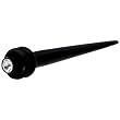 6 Gauge Black Acrylic Gem Taper