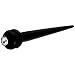 6 Gauge Black Acrylic Gem Taper