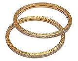 Antique Bangle Bracelet in Costume Jewelry with Zircon-Gemstone Hand-Engraved Indian-Style